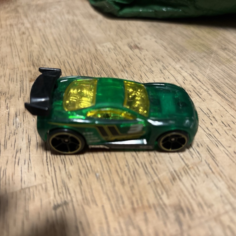 Hot Wheels Power Rage #3 Green Black Yellow 1:64 Scale Diecast Race Car Loose